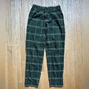 Madewell Plaid Pull-On Tapered Corduroy Pants